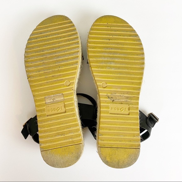 Rouge Helium Platform Sandals Espadrille Sz 8.5 - Picture 5 of 9